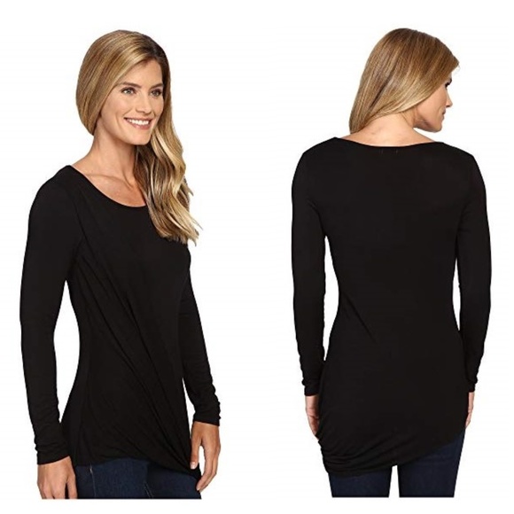 ๐๏ธ KUT from the Kloth Jerrica Black Tee Shirt Top - Picture 2 of 7